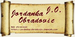 Jordanka Obradović vizit kartica